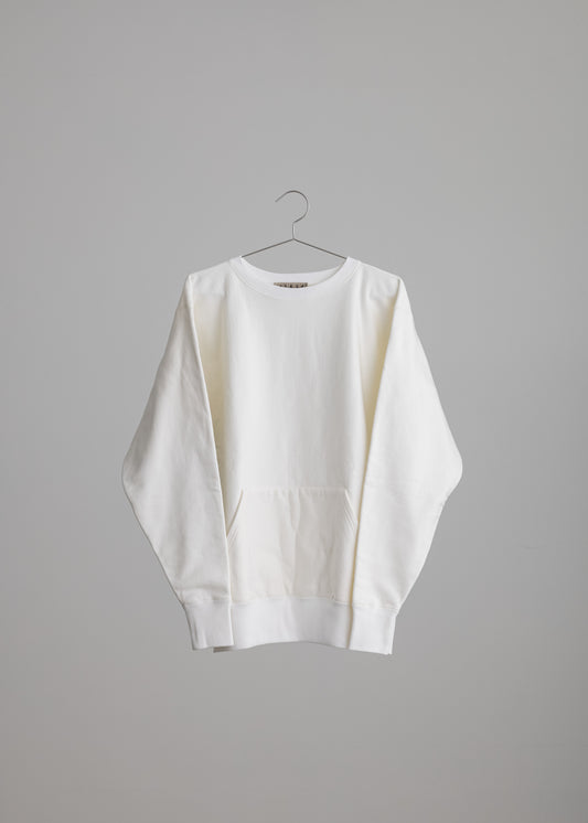 [ HAM IAM ] Fieldnotes " OORURI & OOKAN embroidery オオルリ刺繍大 " classic athletic sweat shirt c/# kinari
