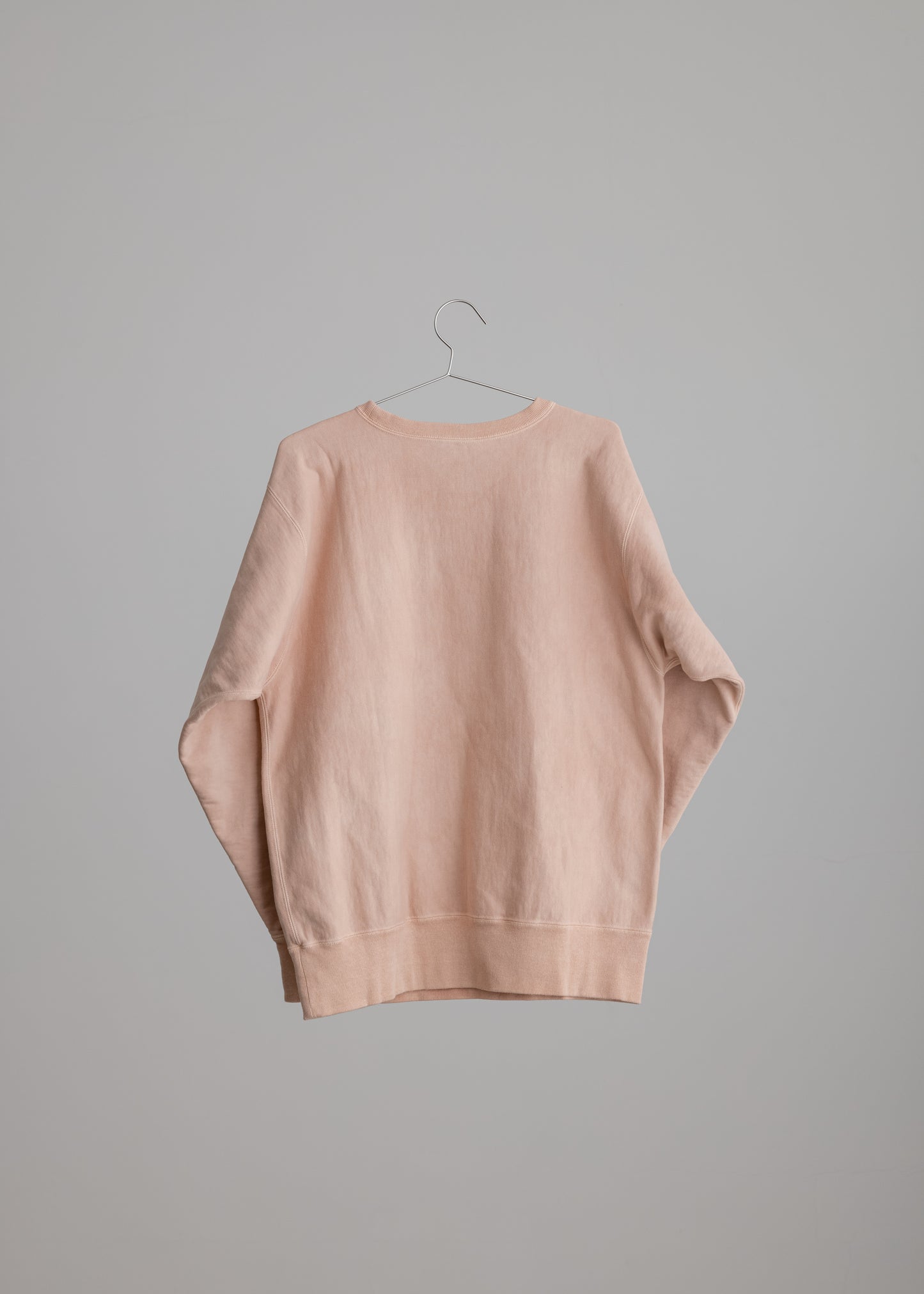 [ HAM IAM ] Regulations " UME garment dyed 梅染め " classic athletic sweat shirt c/# plum pink