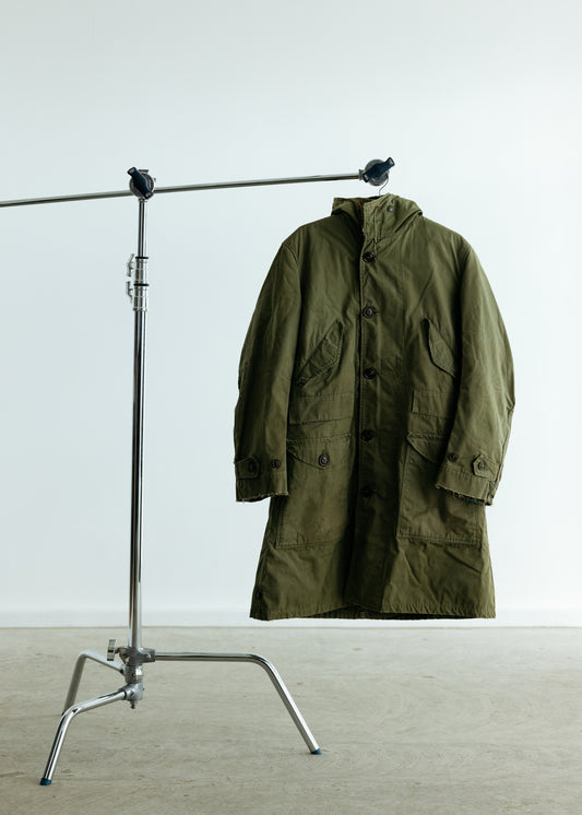 [ THE VINTAGE ] 40's WWll US army M-47 Overcoat Parka Type with Pile Liner c/# Military GreenC