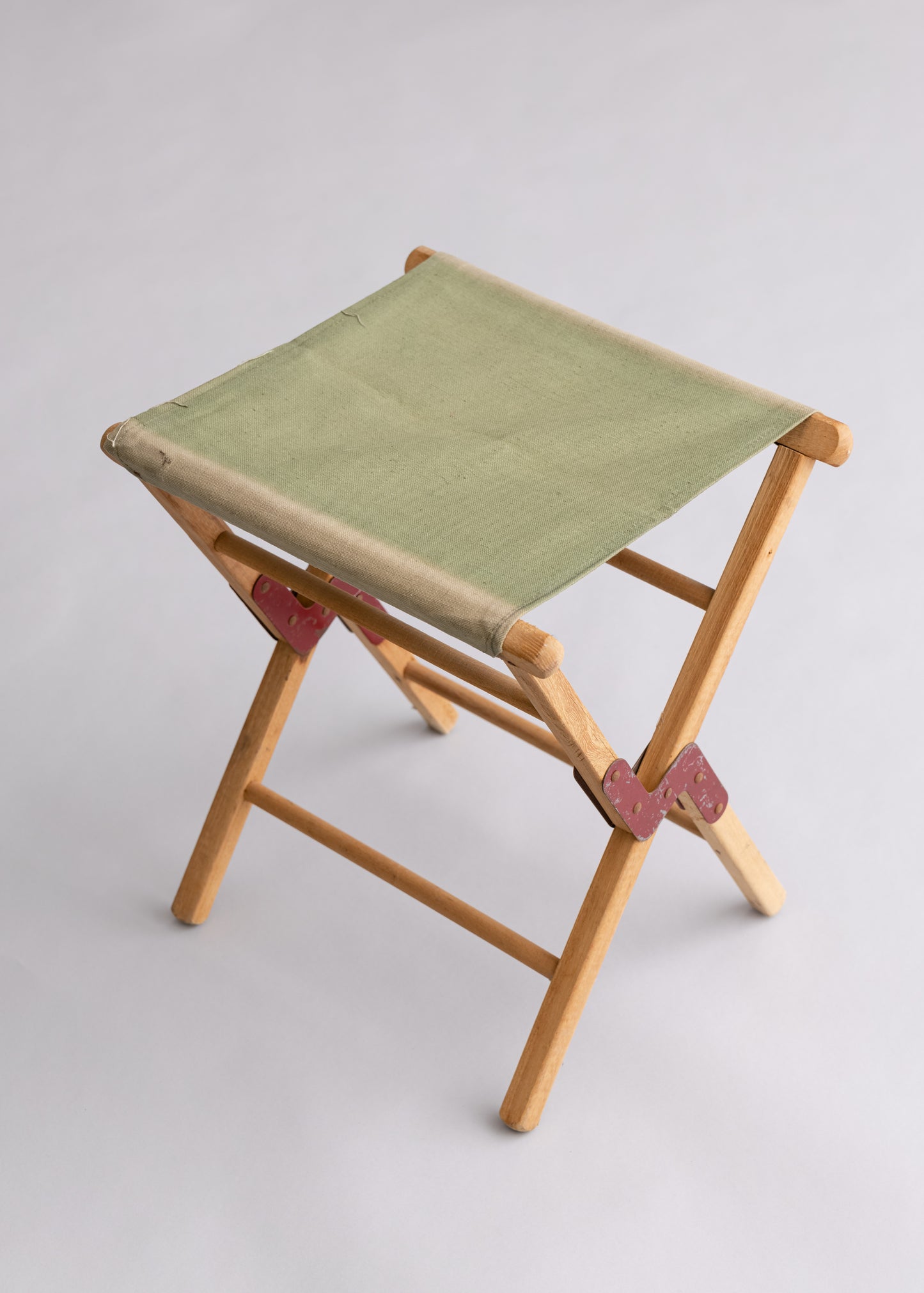 [ THE VINTAGE ] 10's～40's Tucker Duck & Rubber Co. Canvas Folding Camp Stool Cot c/# khaki green