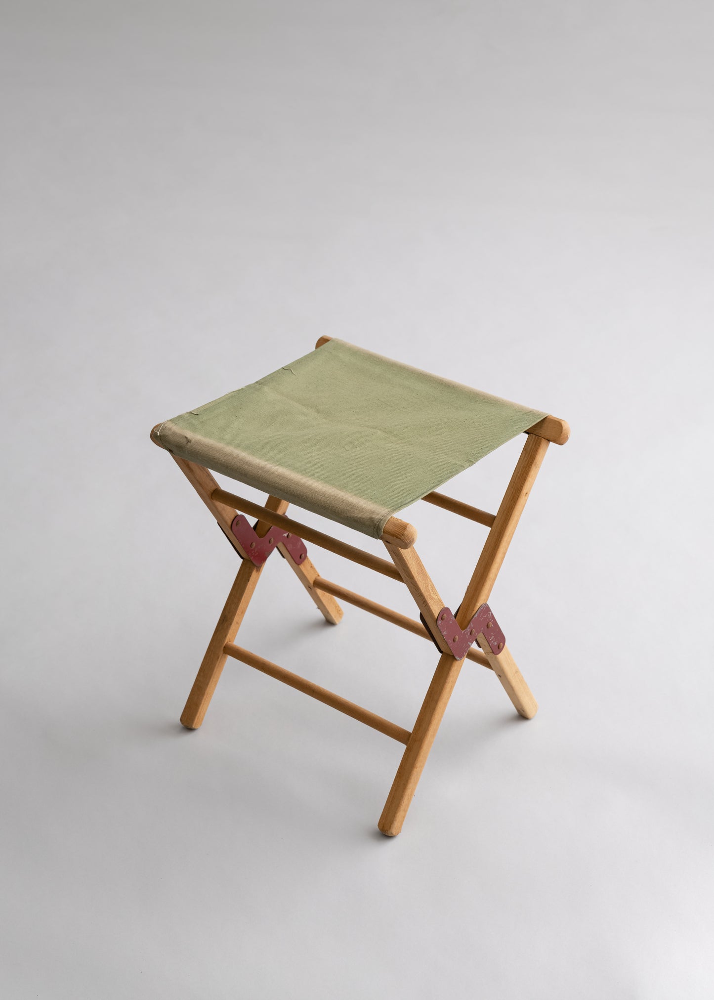 [ THE VINTAGE ] 10's～40's Tucker Duck & Rubber Co. Canvas Folding Camp Stool Cot c/# khaki green