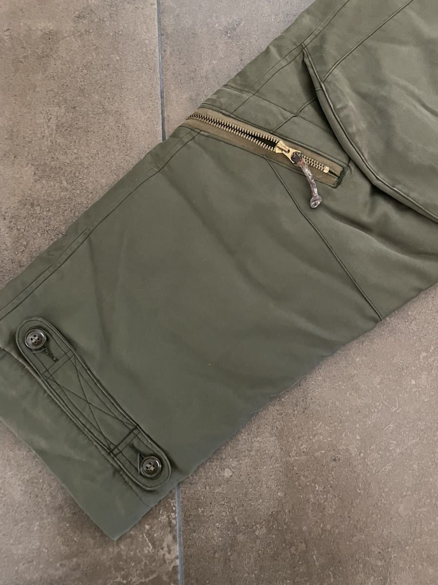 [ THE VINTAGE ] 40's WWll Eddie Bauer US Army Type A-8 Flight Pants c/# Military Green