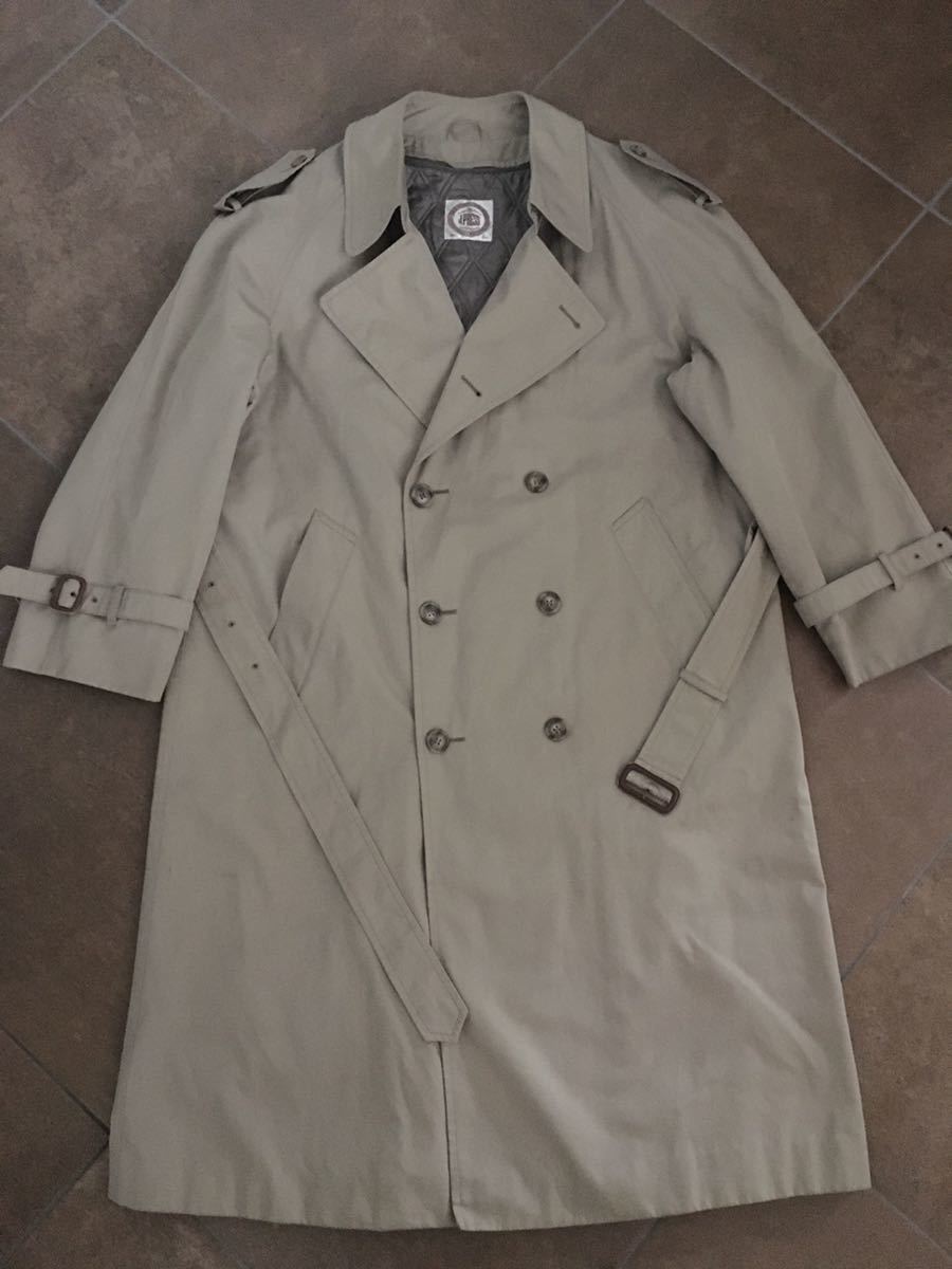 [ THE VINTAGE ] 90's J.PRESS Classic Double Breasted Trench Coat c/# beige